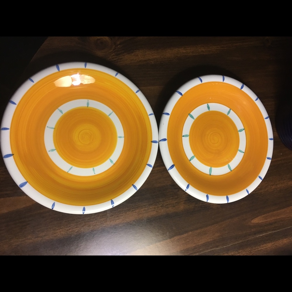 Set of 2 Vintage Italian salad Plates